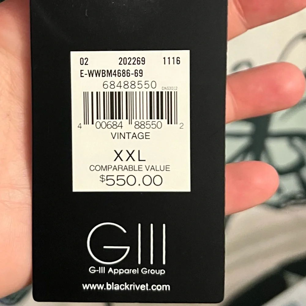 Black Rivet Dark Brown Jacket with Red and White Stars - Picture 11 of 11